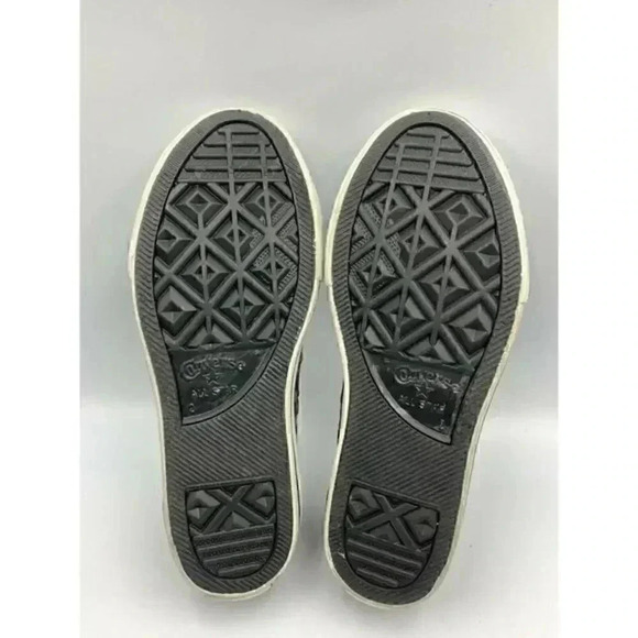 Rare CONVERSE CT OX All Star Black Metallic Bling Sneakers 640469F Youth 2 - Picture 8 of 8